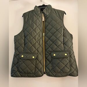 BRAND NEW St. John's Bay Quilted Dark Green Vest